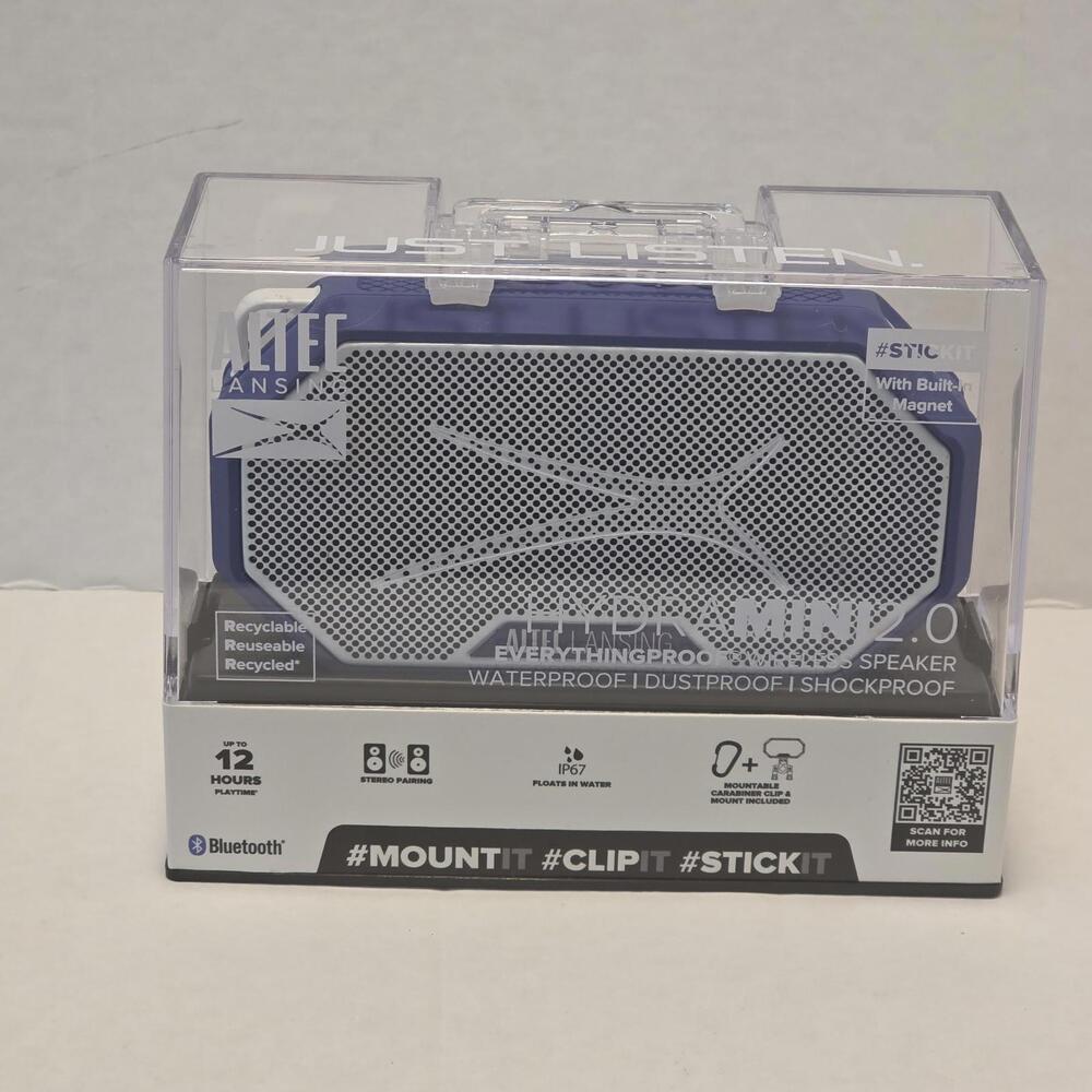 Altec Lansing HydraMini 2.0 EverythingProof Bluetooth Speaker - Navy Blue New